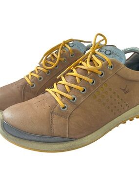 ECCO Golf Shoes Mens EU 42 US 8 Biom Natural Motion Hydromax Yak Leather Brown